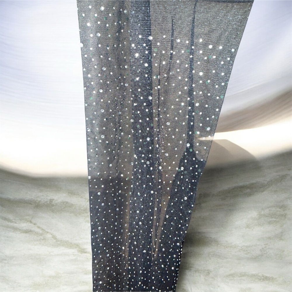 Midnight Shimmer Rhinestone Pantyhose | Leg Avenue Luxe Hosiery O/S NWT - Picture 11 of 16